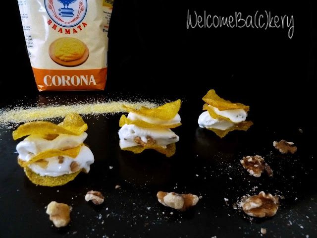 Millefoglie di polenta con gelato di Zola per il contest Perteghella