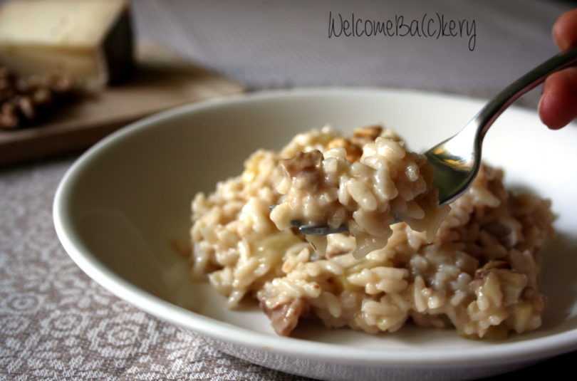 Risotto mele, noci e toma piemontese