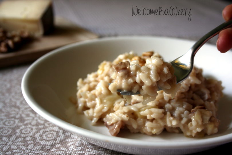 Risotto mele, noci e toma piemontese