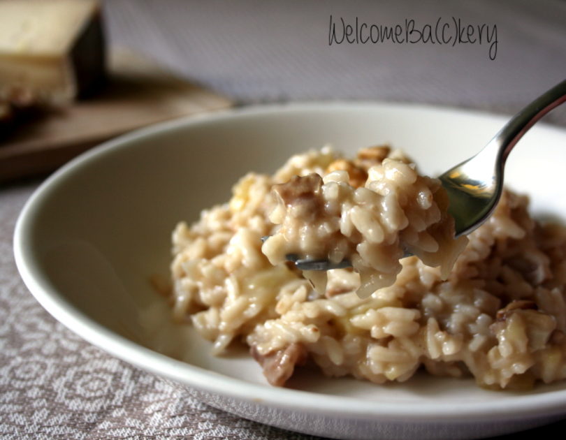 Risotto mele, noci e toma piemontese