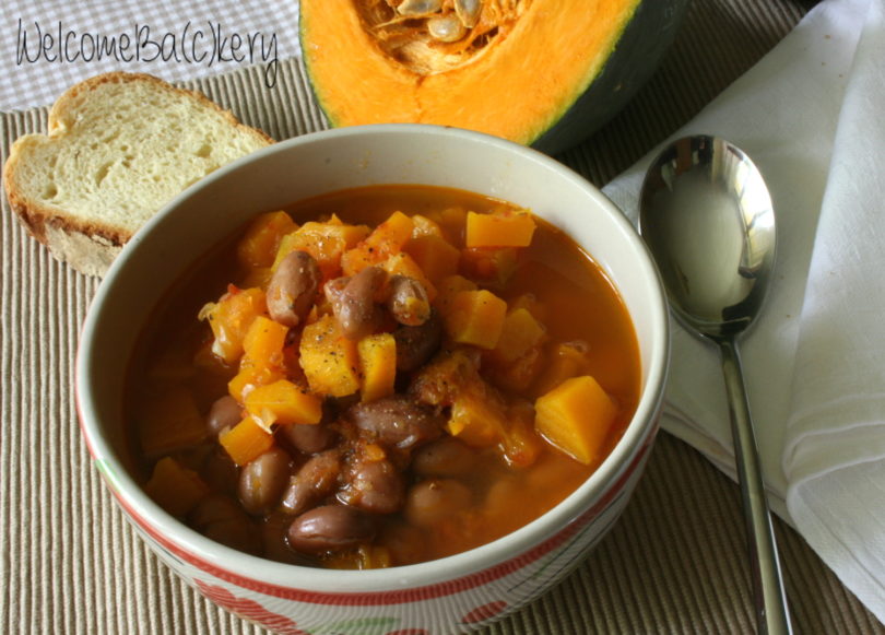 Minestrone di zucca e borlotti