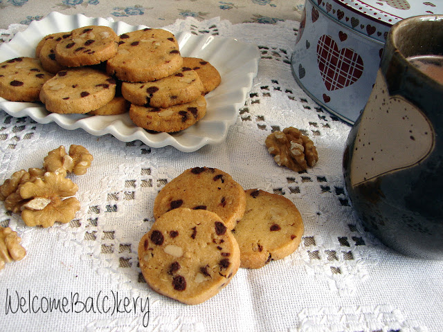 Biscotti noci e cioccolato, con sciroppo d’acero