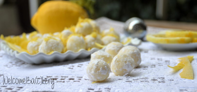 Tartufi mimosa, al cioccolato bianco e limone