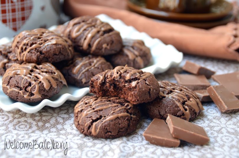 Cookies morbidi al cacao, senza uova nè burro