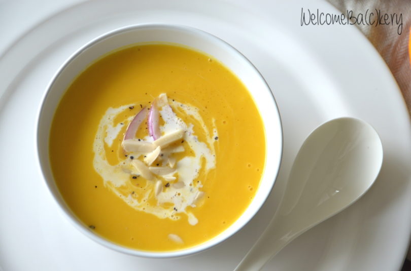Pumpkin, ginger and coconut soup