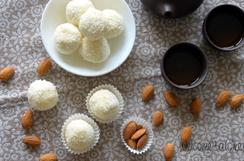 Cream cheese and coconut truffles