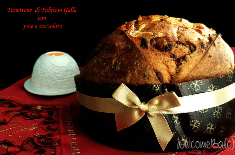 Panettone di Fabrizio Galla con cioccolato e pere