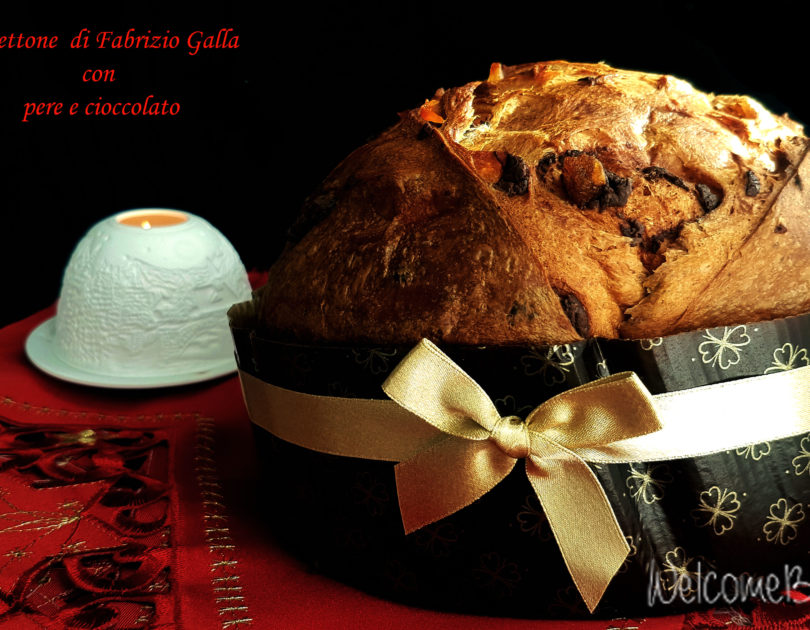 Panettone di Fabrizio Galla con cioccolato e pere