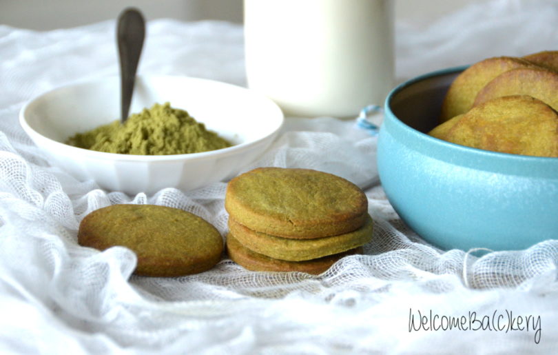 Matcha tea biscuits