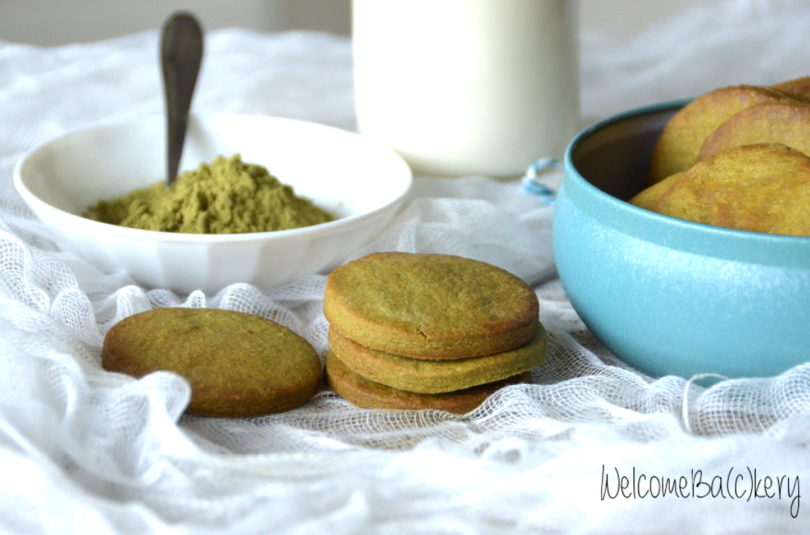 Matcha tea biscuits