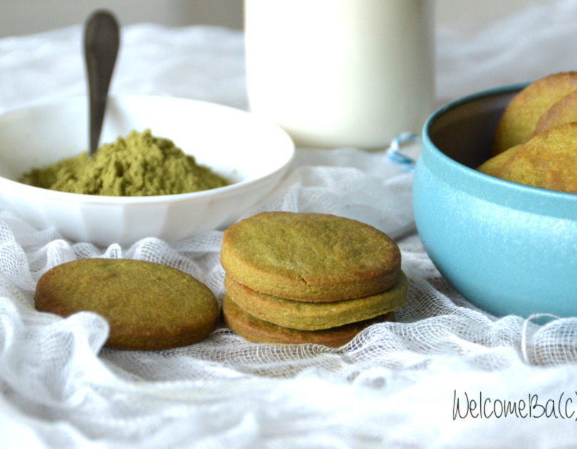 Biscotti al tè matcha