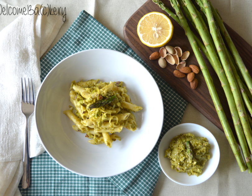 Penne con pesto di asparagi