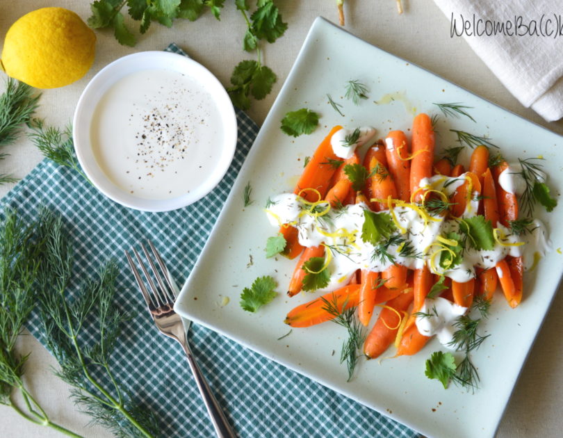 Carrots with yogurt and cinnamon