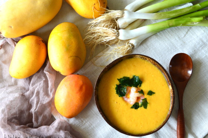 Vellutata di mango e cocco, senza cottura