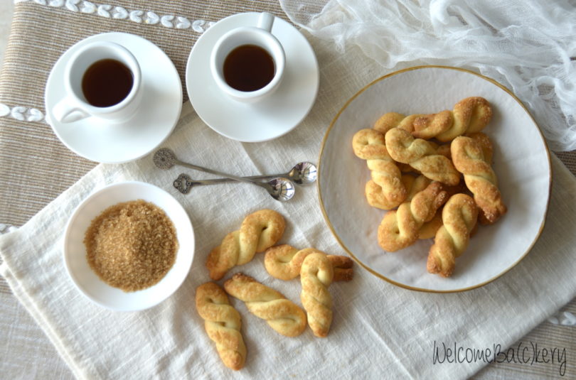 Butter twists, with egg whites