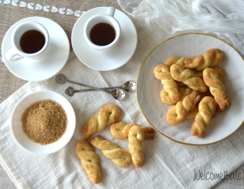 Butter twists, with egg whites