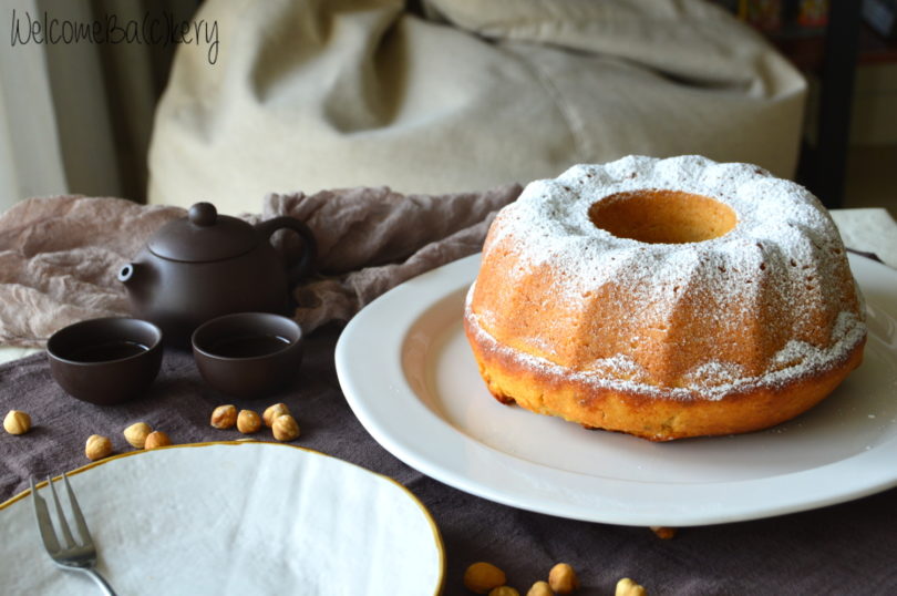 Ricotta cheese and hazelnuts cake