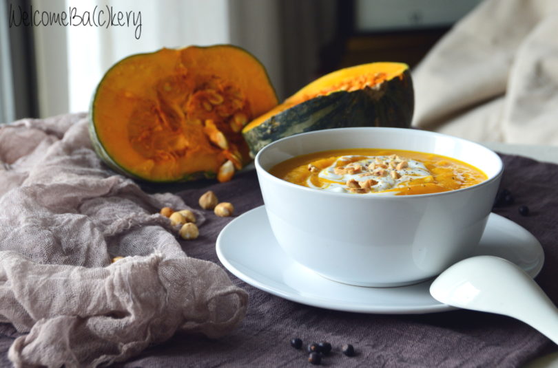 Pumpkin soup, with beer and juniper